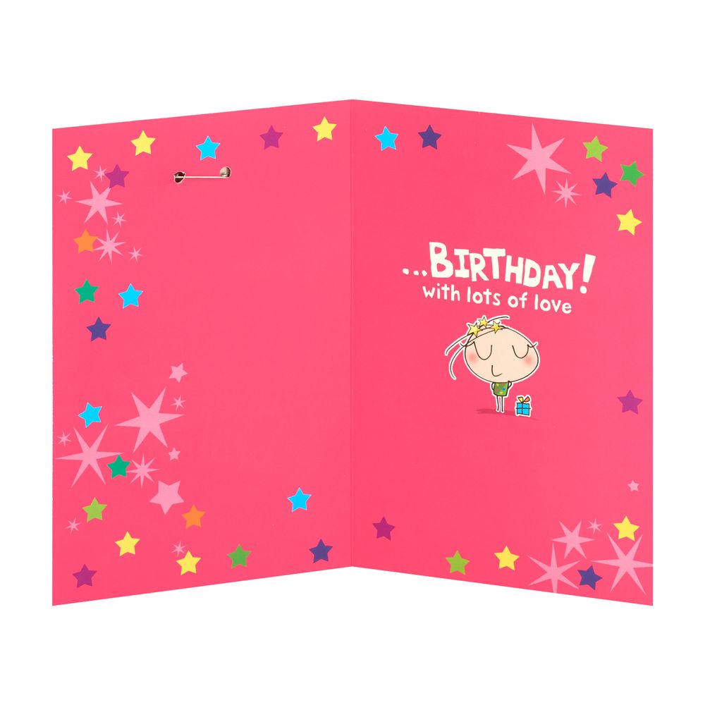 UK Greetings - Super Cool Birthday Girl Greeting Card - Pink