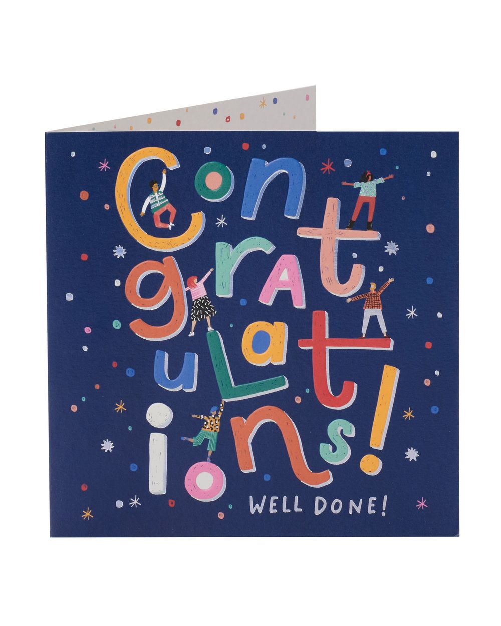UK Greetings - Congratulations Well Done Greeting Card With Envelope - Blue