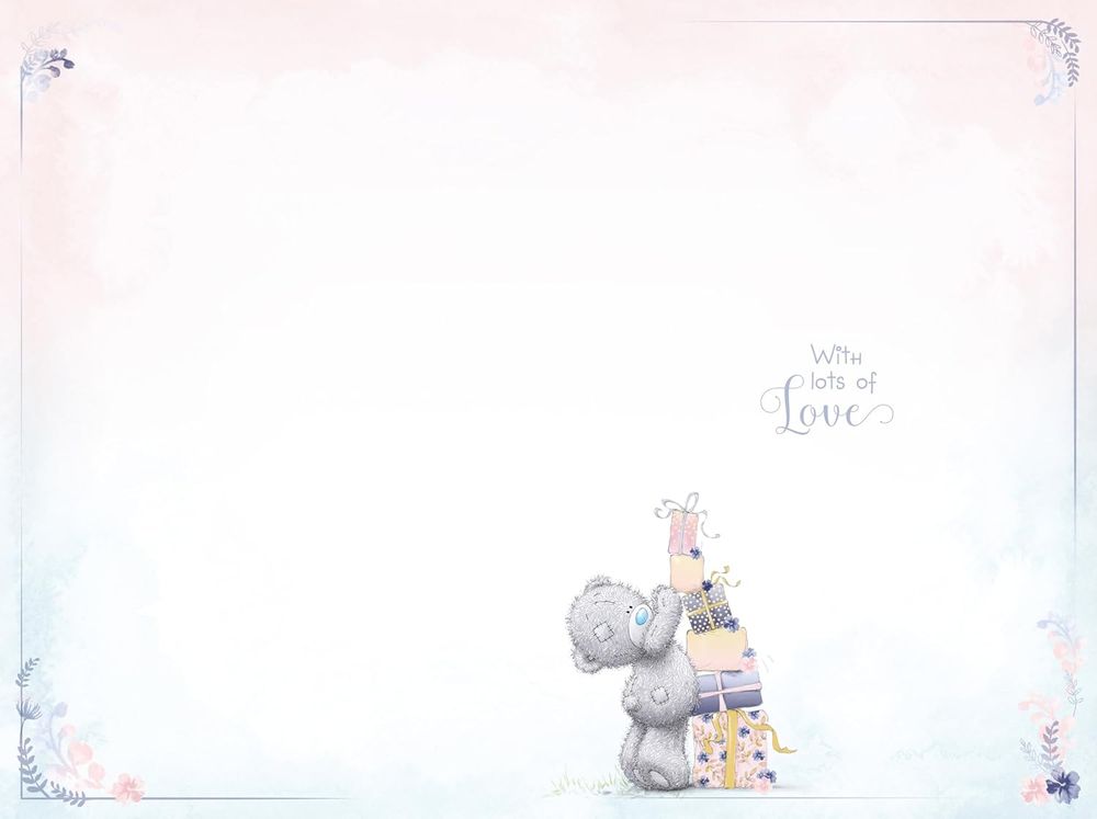 Carte Blanche - Happy Birthday Bear And Presents Greeting Card - White