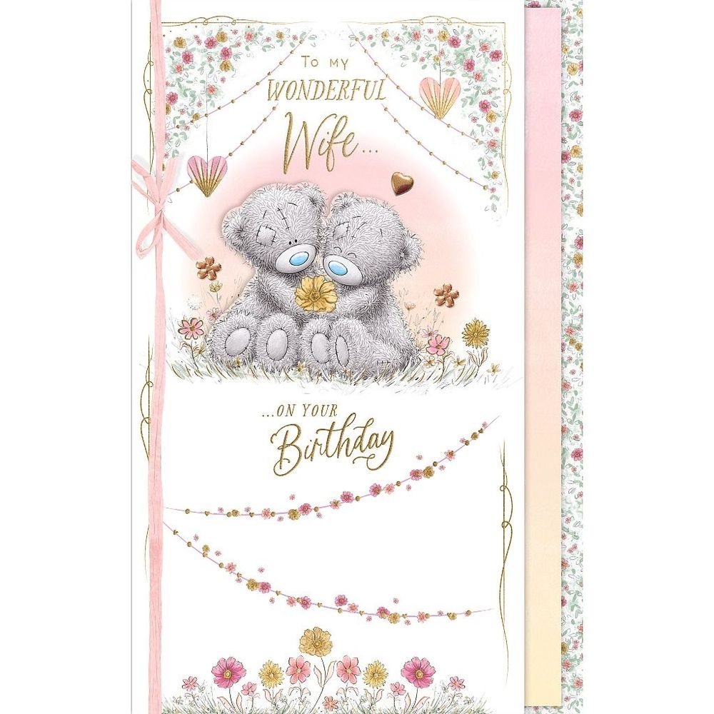 Carte Blanche - Happy Birthday Wife Bears Greeting Card - Multicolor