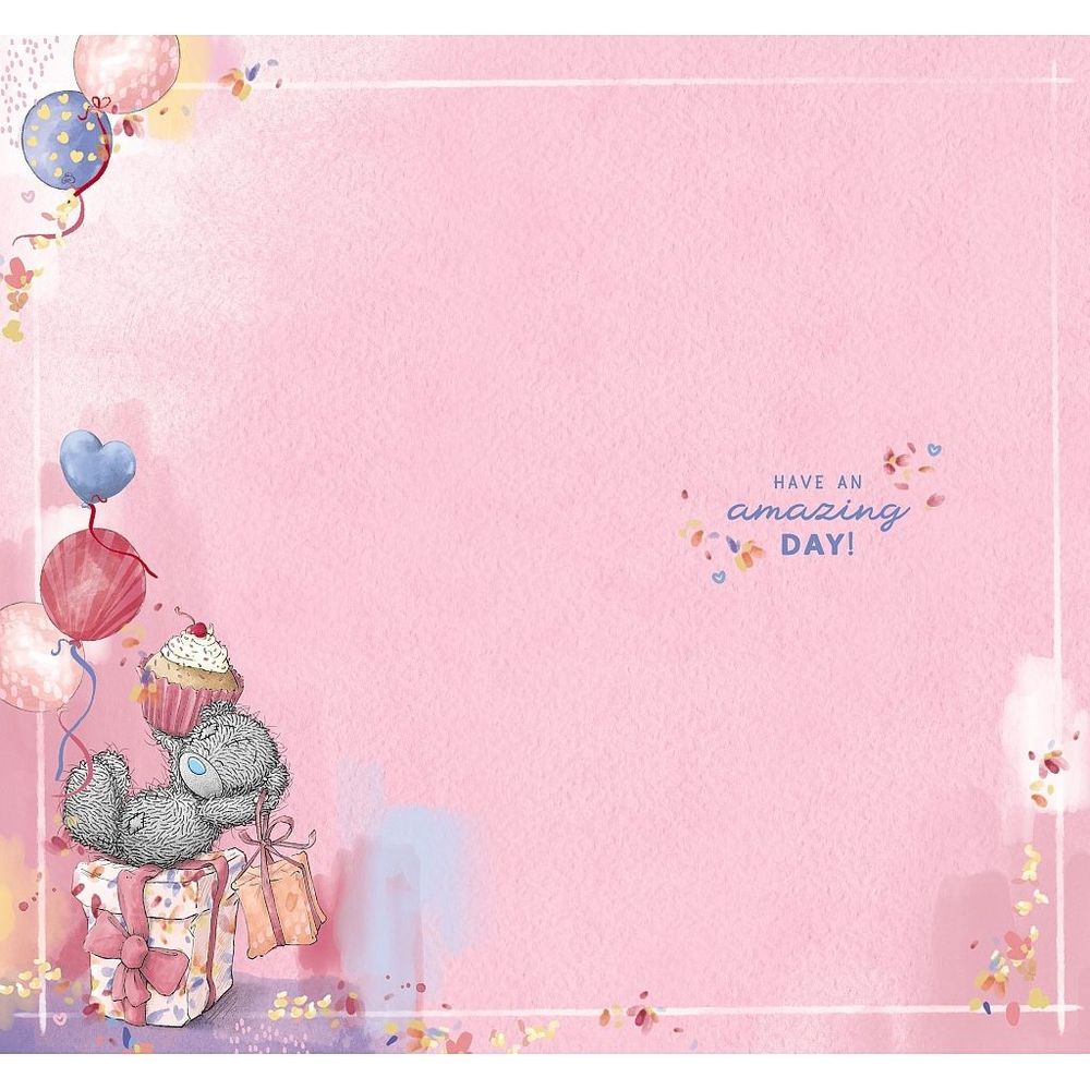 Carte Blanche - Happy Birthday Bear With Three Greeting Card - Multicolor