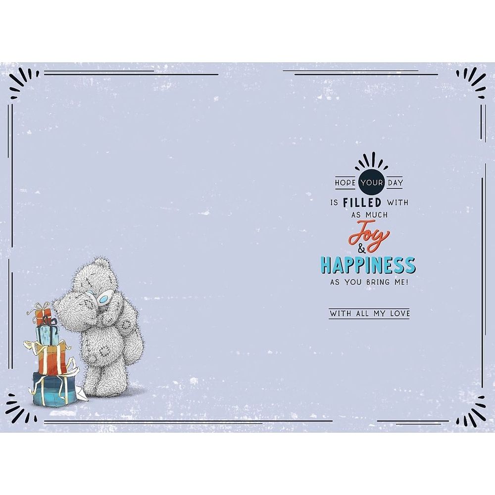 Carte Blanche - Happy Birthday Husband Bears Snuggling Greeting Card - Blue