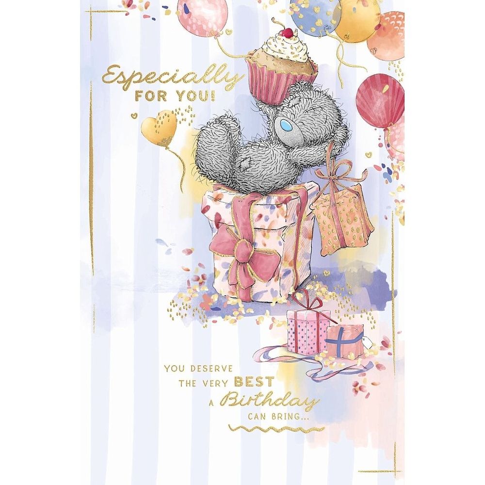 Carte Blanche - Happy Birthday Especially For You Bear Greeting Card - Multicolor