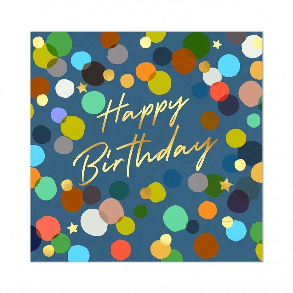 Laura Darrington Design - Happy Birthday Greeting Card - Spots Design
