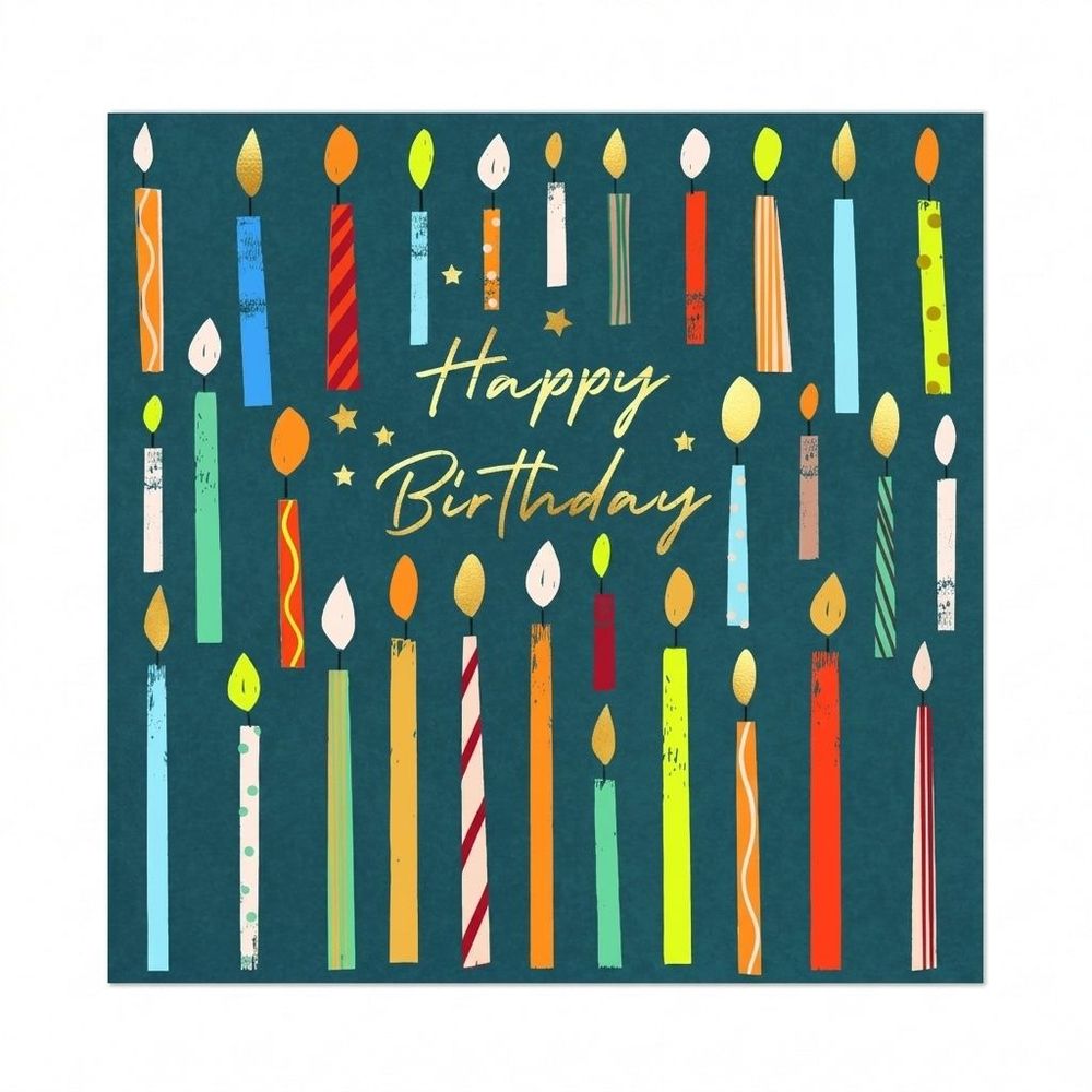 Laura Darrington Design - Happy Birthday Greeting Card - Candles Design