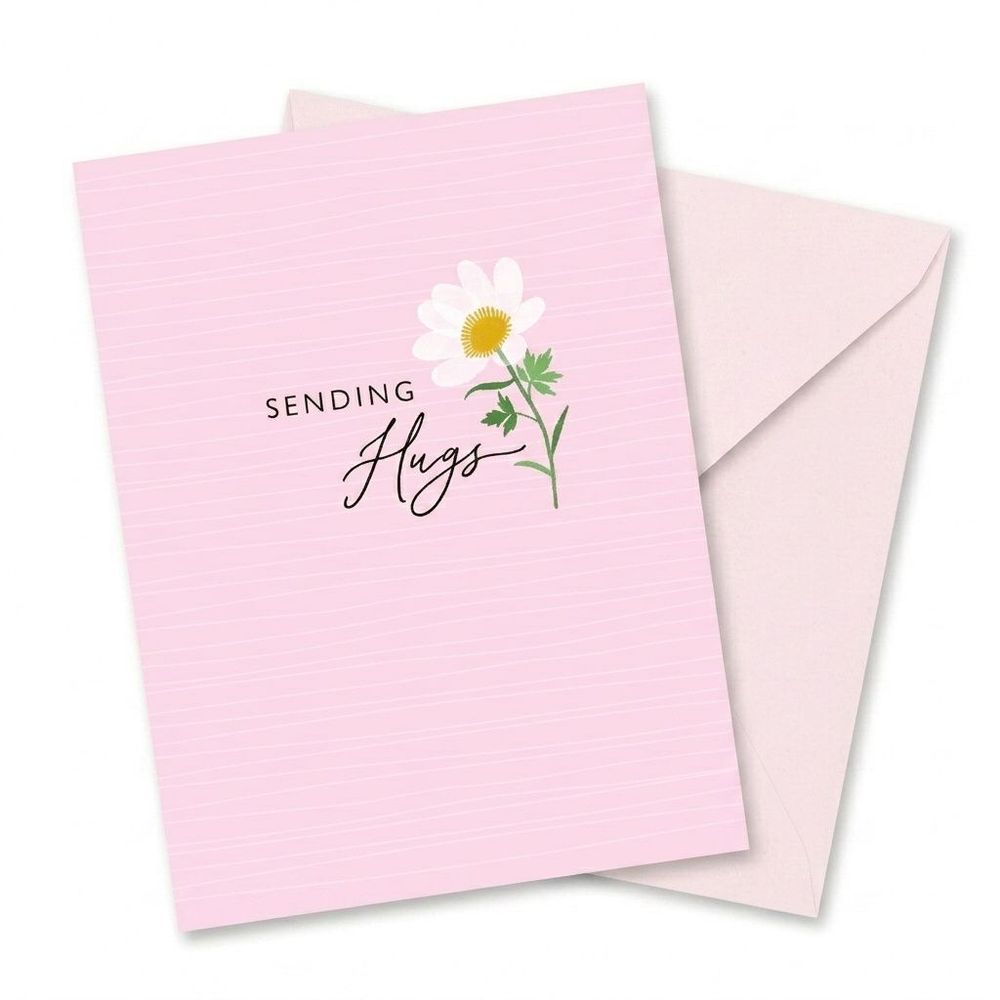 Laura Darrington Design - Sympathy Greeting Card - Sending Hugs