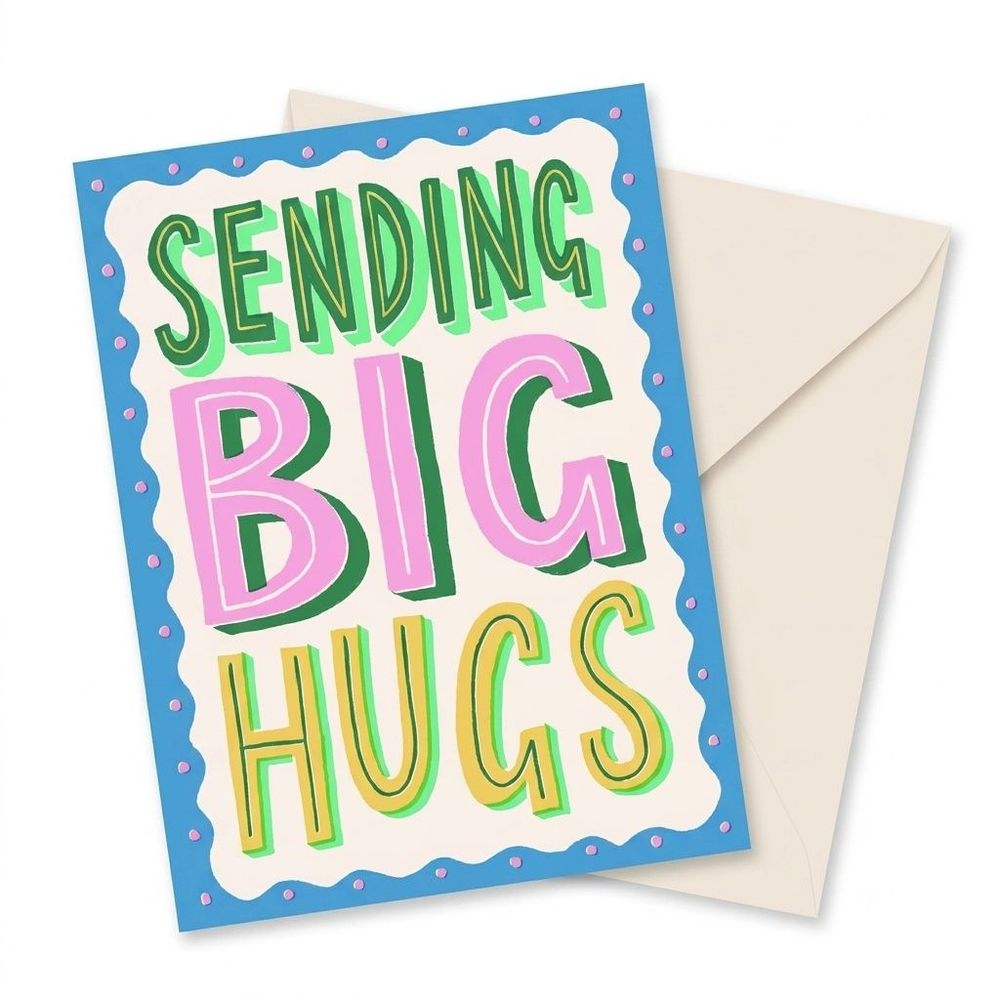 Laura Darrington Design - Sympathy Greeting Card - Sending Big Hugs