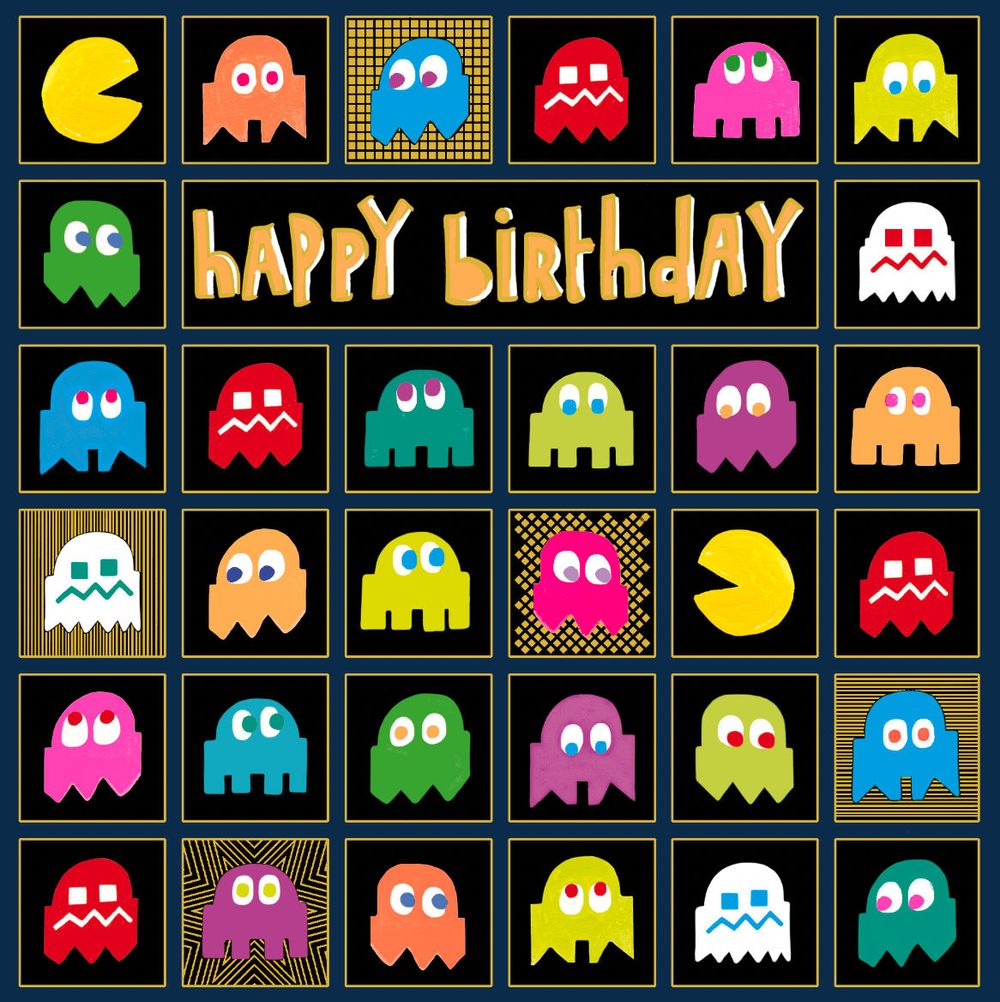 PaperSalad - Blank Card - Happy Birthday Game Icons