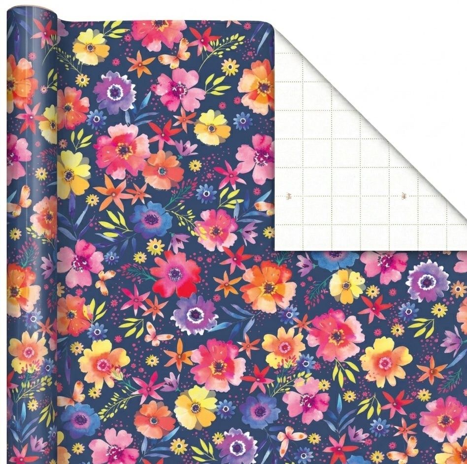 SimonElvin - Flat Gift Wrap & Tag Set - Floral - 6 Pcs