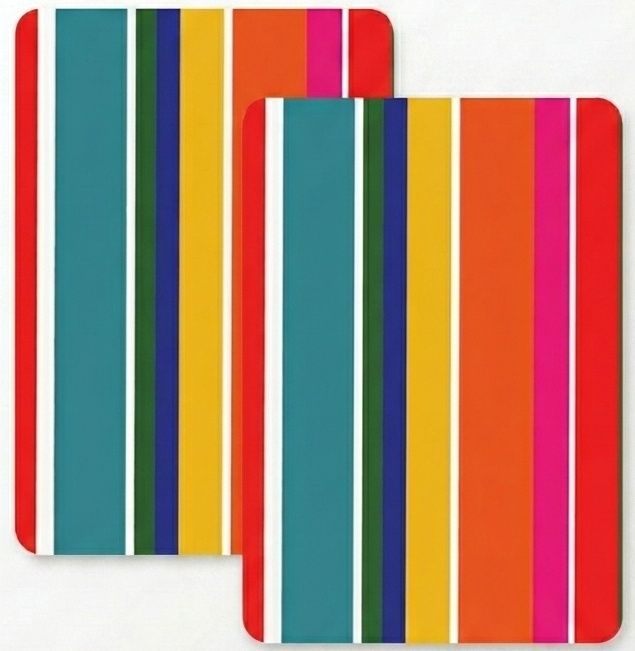 SimonElvin - Flat Gift Wrap & Tag Set - General Stripes - 6 Pcs