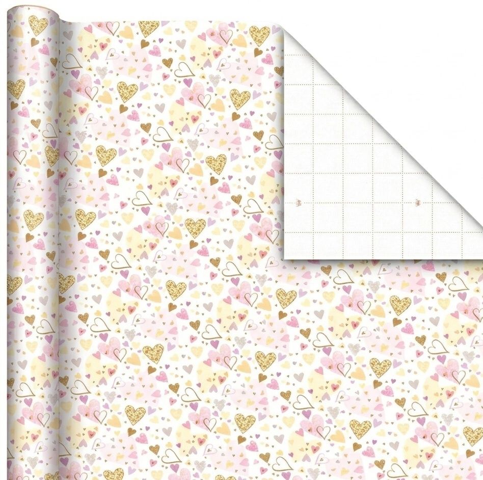 SimonElvin - Flat Gift Wrap & Tag Set - Love Heart - 6 Pcs