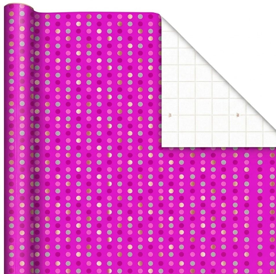 SimonElvin - Flat Gift Wrap & Tag Set - Designer Polka Dots - 6 Pcs