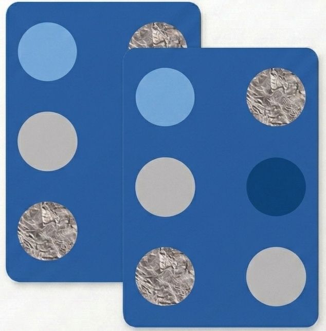 SimonElvin - Flat Gift Wrap With 2 Gift Tags - Polka Dots Design - 6 Pcs