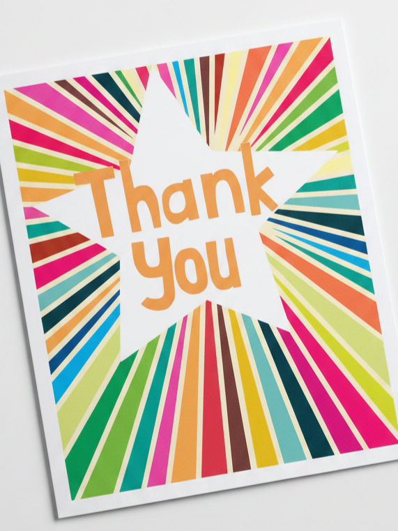 PaperSalad - Blank Card - Thank You Stars