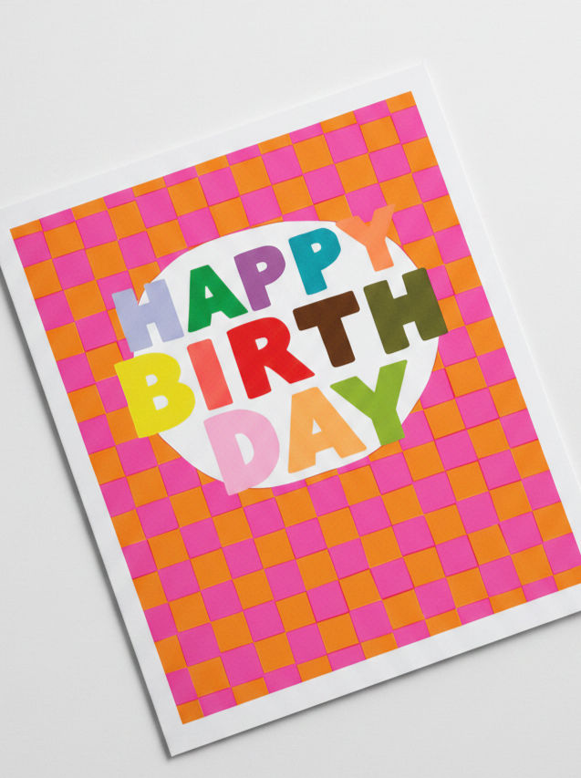 PaperSalad - Blank Card - Happy Birthday Pink Square