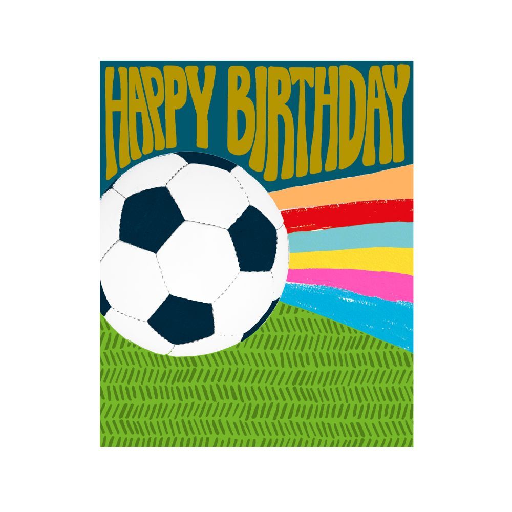 PaperSalad - Happy Birthday Blank Greeting Card - Football Beams