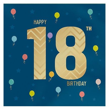 Heyyy - Happy 18th Birthday Tiny Balloons Blank Greeting Card