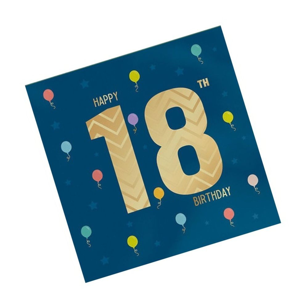 Heyyy - Happy 18th Birthday Tiny Balloons Blank Greeting Card