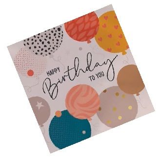 Heyyy - Happy Birthday Balloons Blank Greeting Card