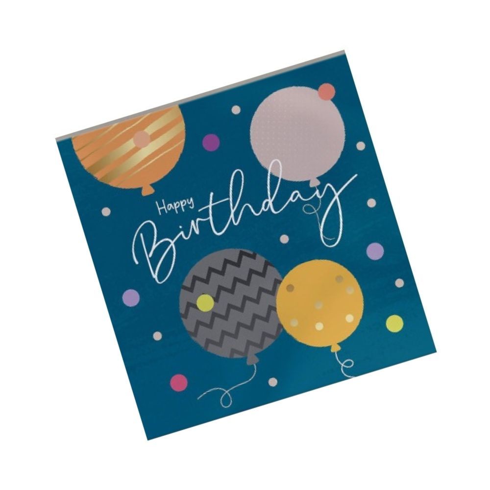 Heyyy - Happy Birthday Confetti Balloons Blank Greeting Card