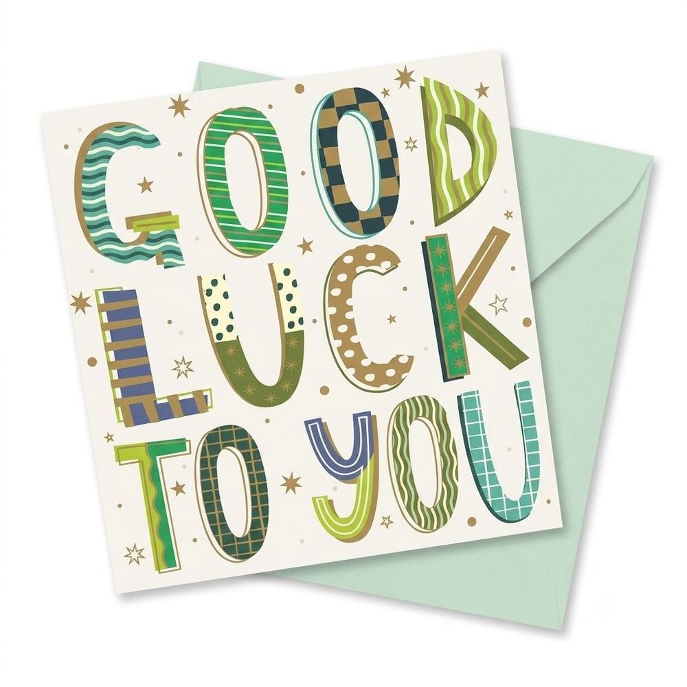 Ling Design - Good Luck To You Greeting Card - White