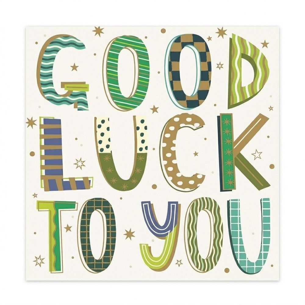 Ling Design - Good Luck To You Greeting Card - White