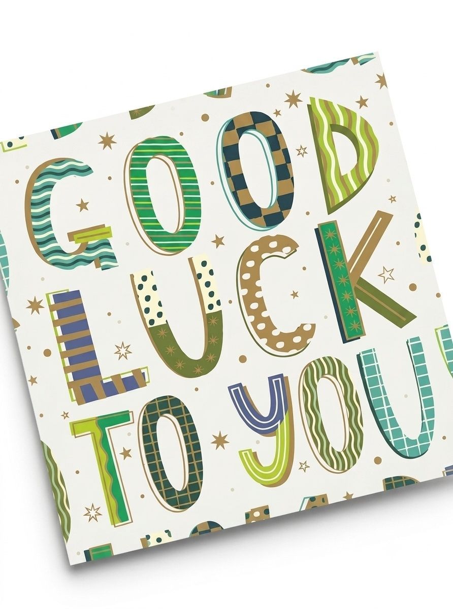Ling Design - Good Luck To You Greeting Card - White