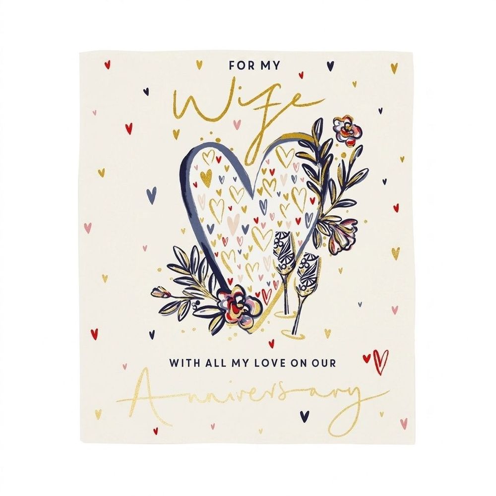 Ling Design - For My Wife Anniversary Greeting Card - White