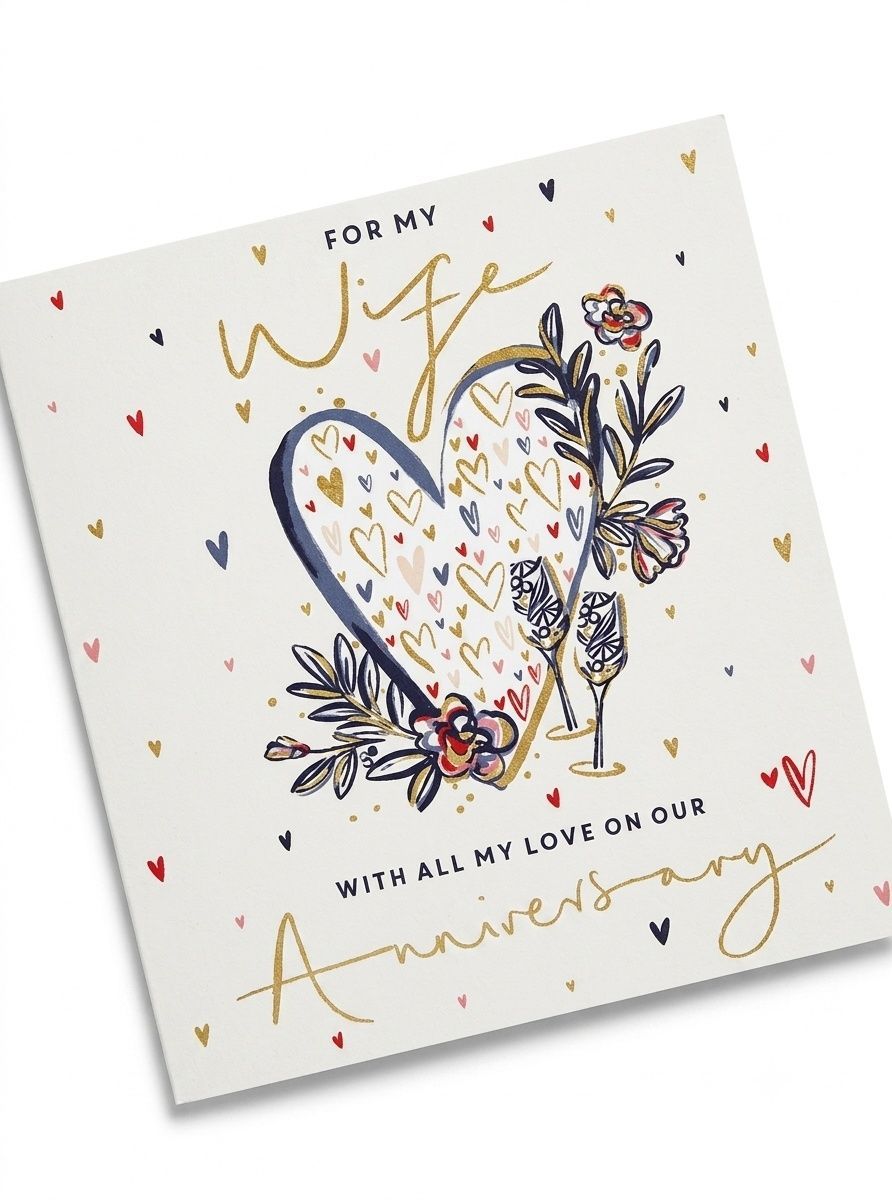Ling Design - For My Wife Anniversary Greeting Card - White