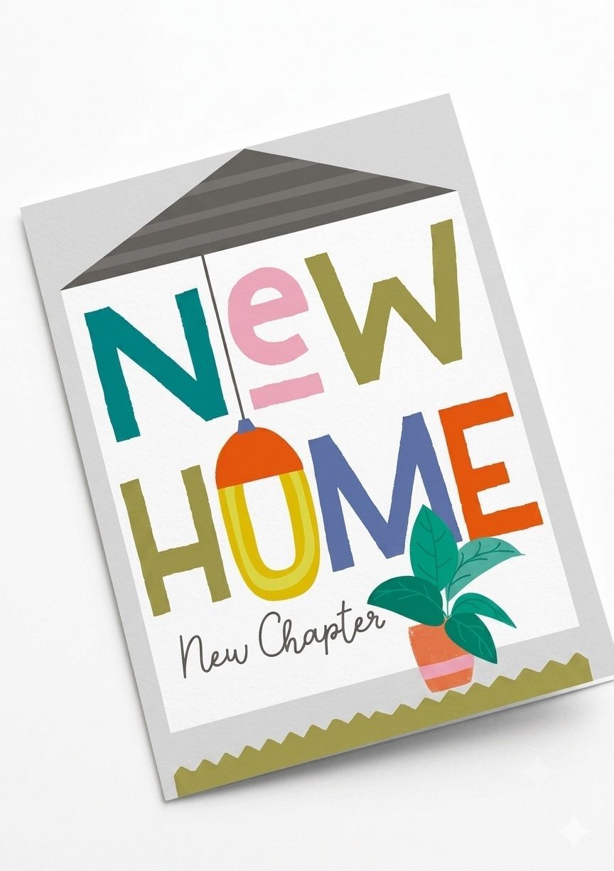 Laura Darrington Design - Housewarming Greeting Card - New Home, New Chapter