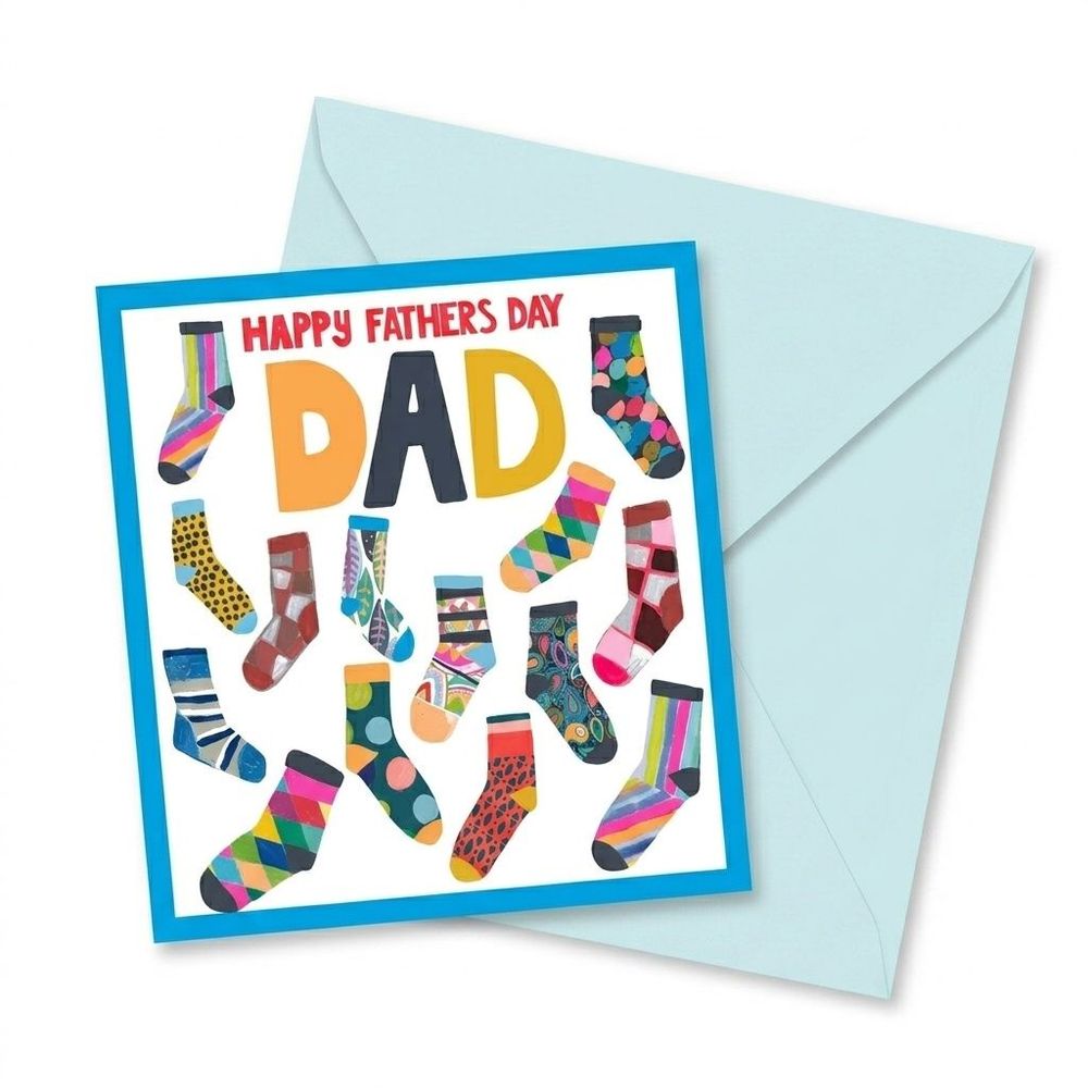 PaperSalad - Father's Day Socks Blank Greeting Card - Multicolor