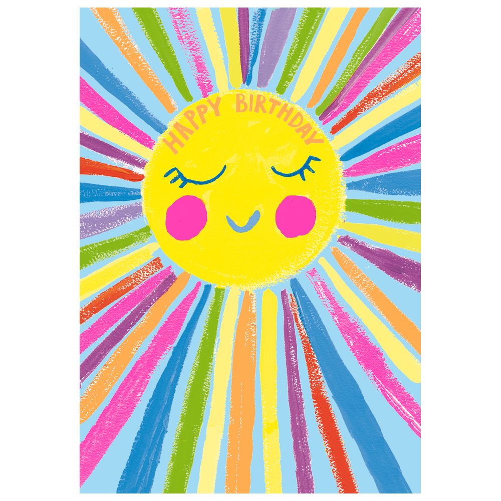 PaperSalad - Happy Birthday Blank Greeting Card - Sun Beams