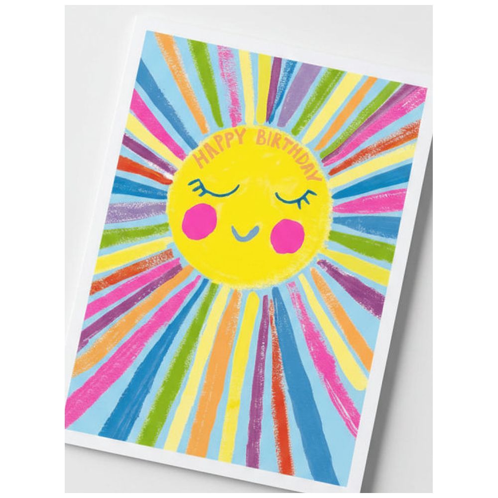PaperSalad - Happy Birthday Blank Greeting Card - Sun Beams