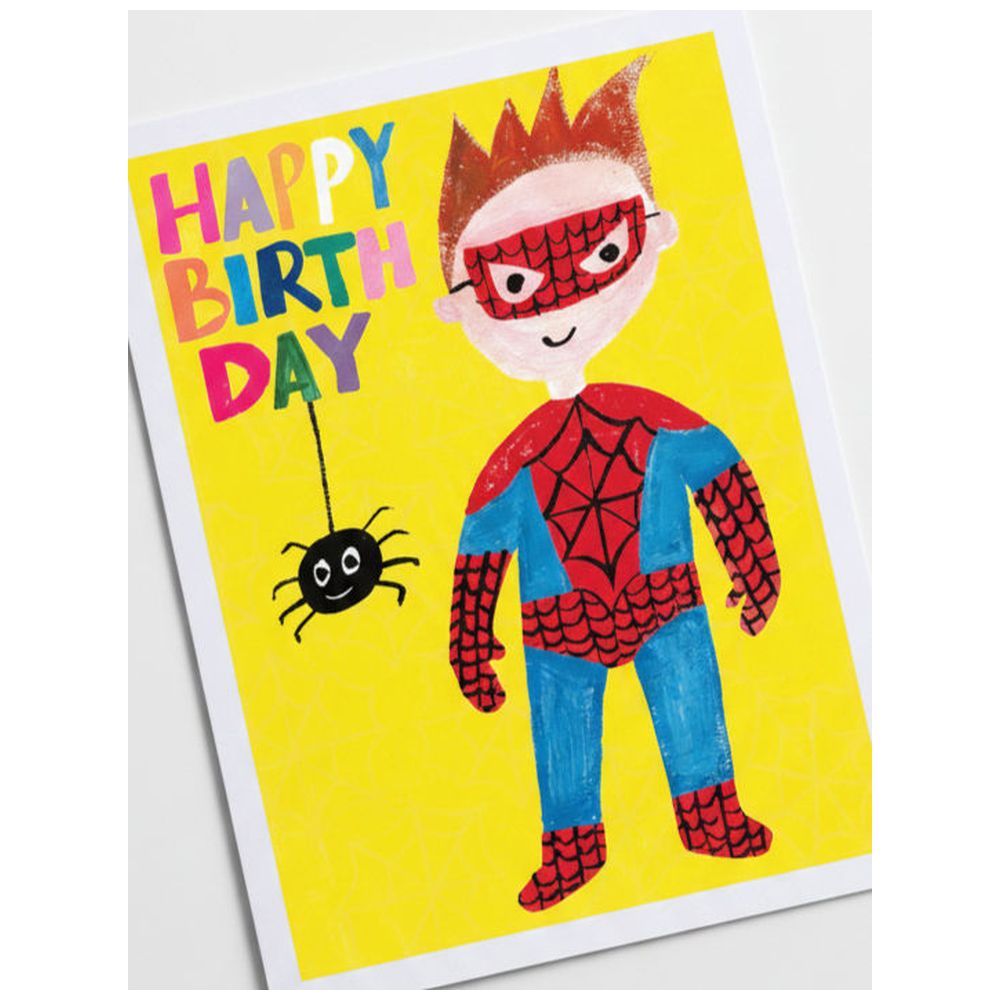 PaperSalad - Happy Birthday Blank Greeting Card - Spider-Man