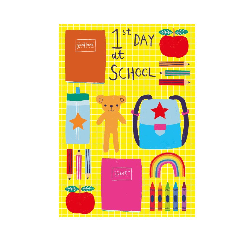 PaperSalad - Blank Academics Greeting Card - 1st Day At School