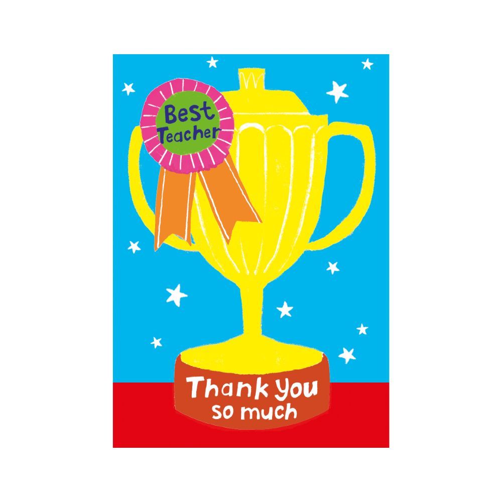 PaperSalad - Blank Academics Greeting Card - Best Teacher Trophy