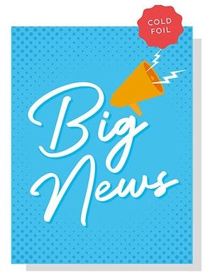 Heyyy - Big News Blank Greeting Card