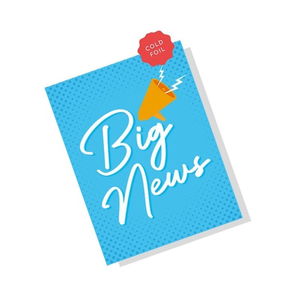 Heyyy - Big News Blank Greeting Card