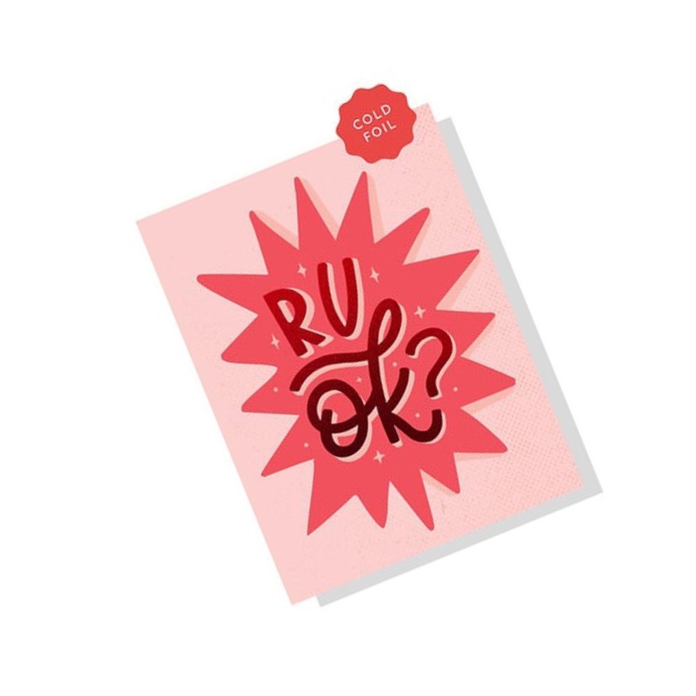 Heyyy - R U OK Blank Greeting Card