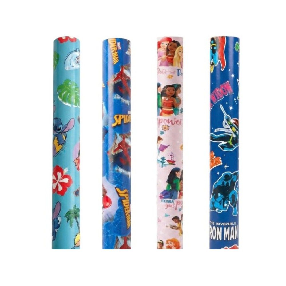 Design Group UK - Gift Wrap Roll - Color & Style May Vary - 4 Pcs