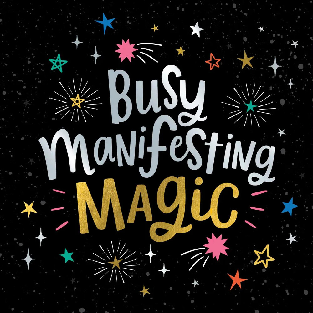 Dotty Black - Greeting Card - Busy Manifesting Magic