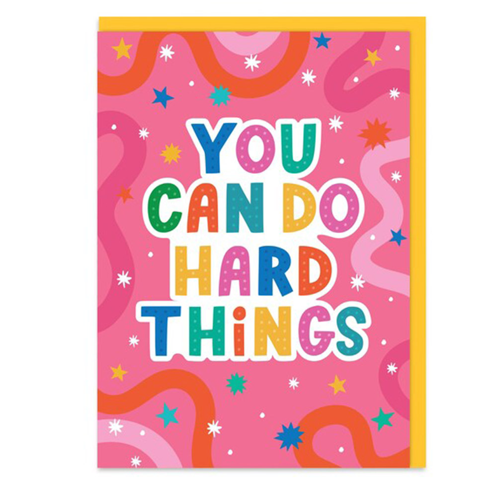 Dotty Black - Greeting Card - You Can Do Hard Things