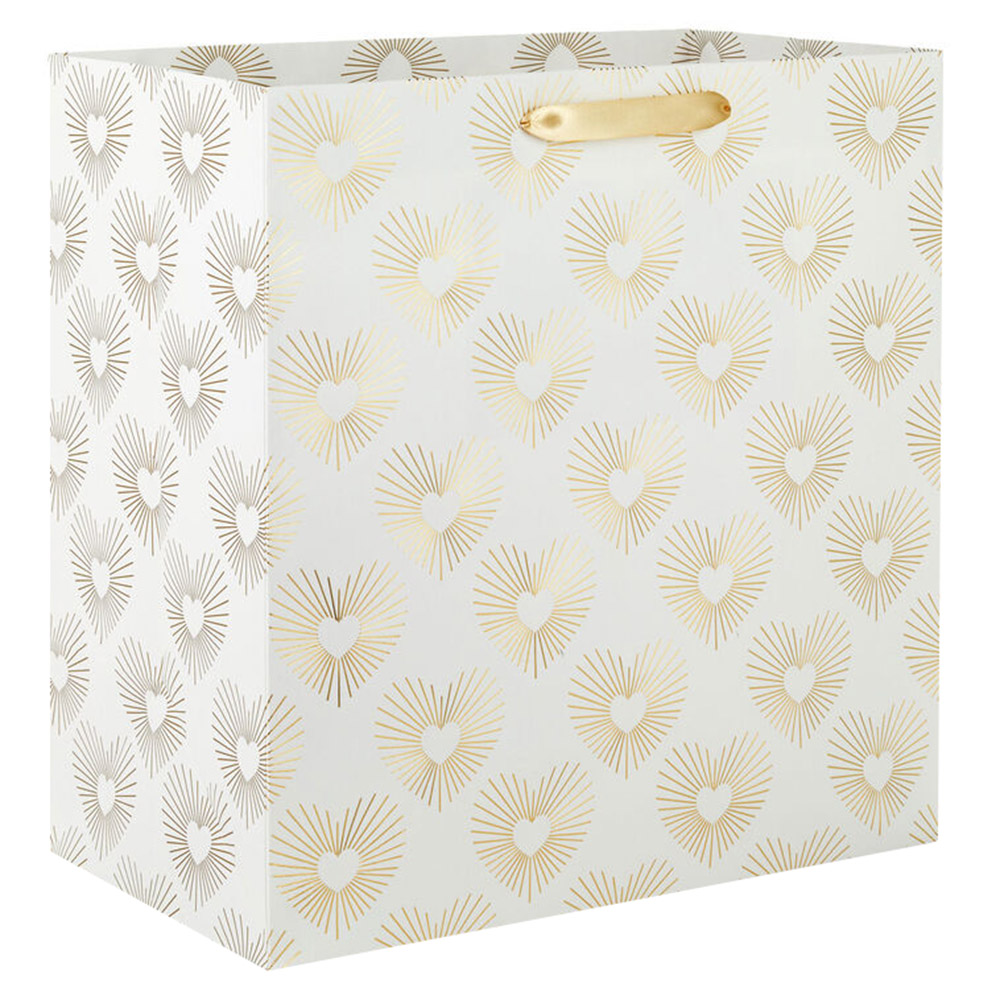Hallmark - Gold Hearts Extra-Deep Gift Bag - 15-Inch