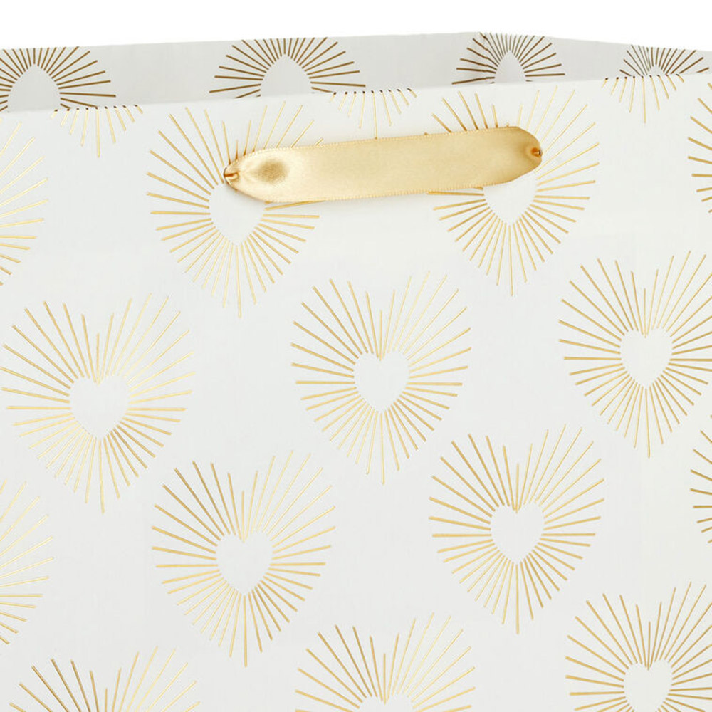 Hallmark - Gold Hearts Extra-Deep Gift Bag - 15-Inch