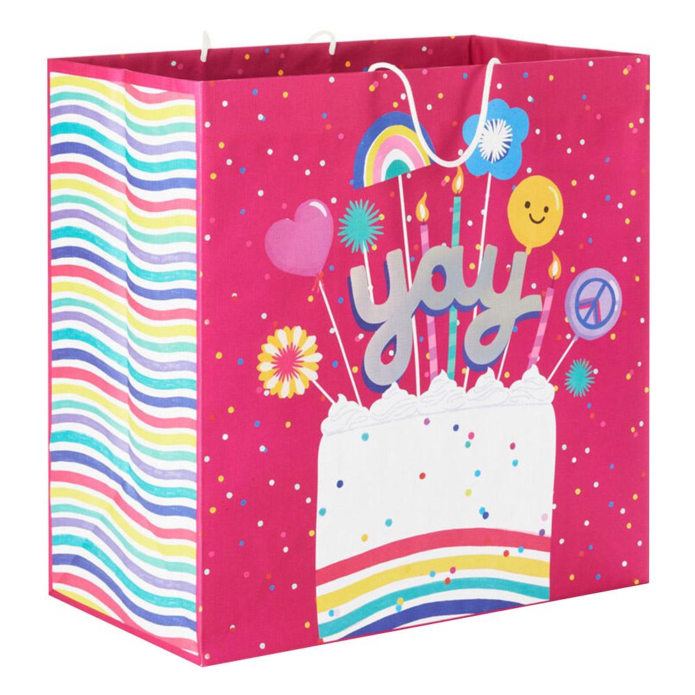 Hallmark - Yay Cake Extra-Deep Birthday Gift Bag - 15-Inch