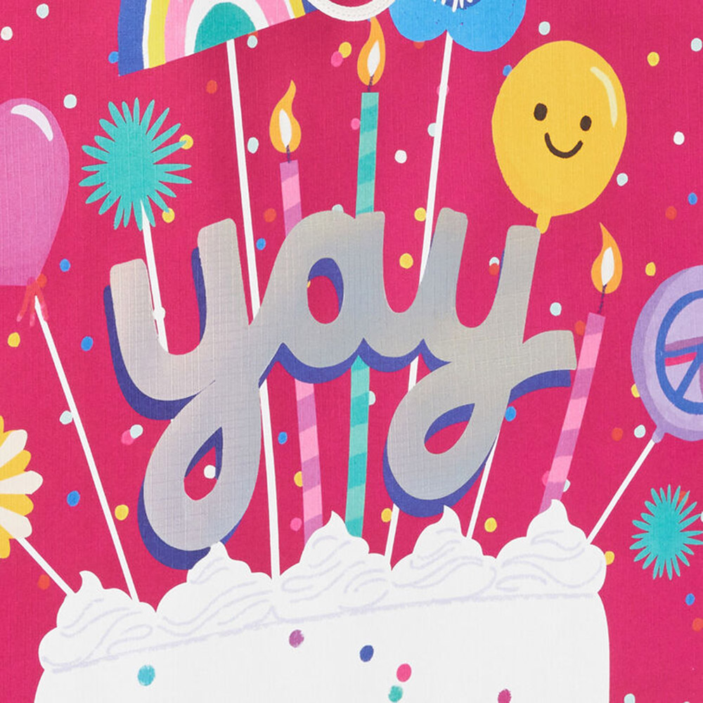 Hallmark - Yay Cake Extra-Deep Birthday Gift Bag - 15-Inch