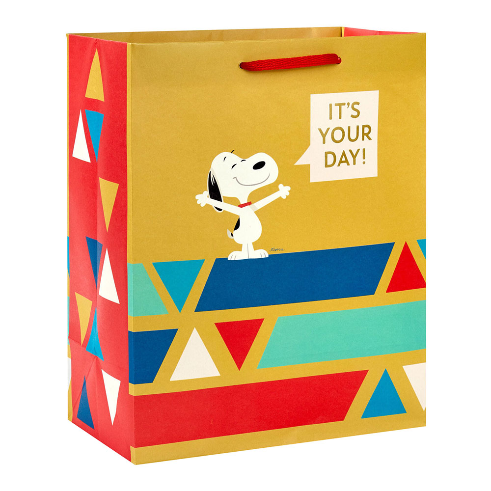 Hallmark - Peanuts It's Your Day Gift Bag - Medium - 9.6-Inch