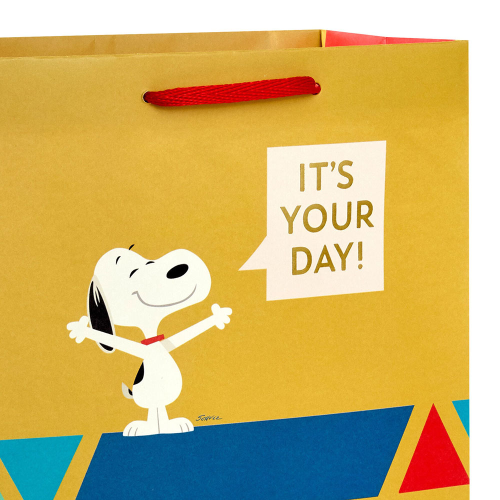 Hallmark - Peanuts It's Your Day Gift Bag - Medium - 9.6-Inch