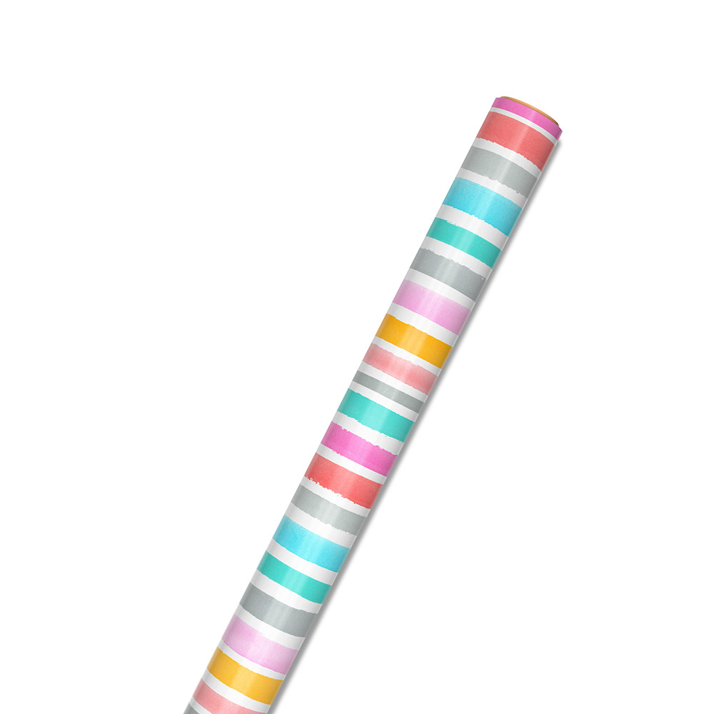 Hallmark - Wrapping Paper Roll - Watercolour Stripes - 2m