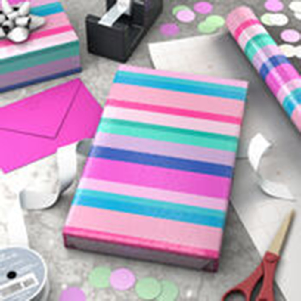 Hallmark - Sweet Stripes Wrapping Paper - 17.5 sq. ft.